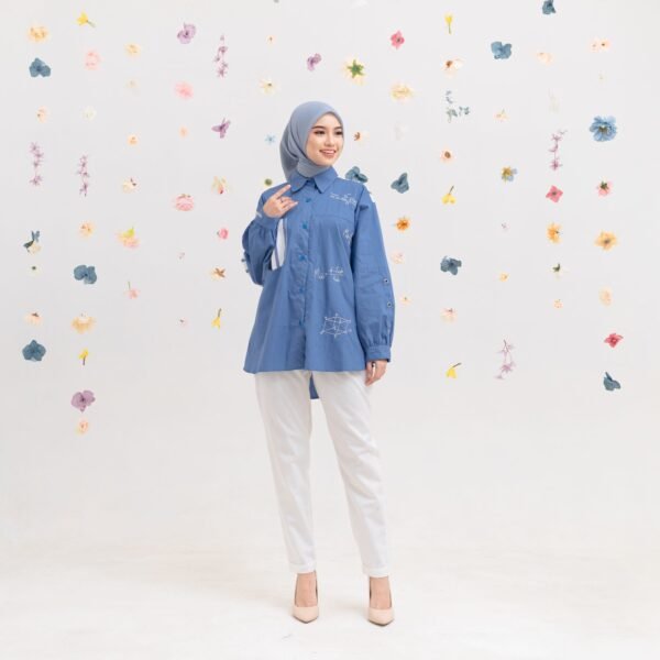 Blouse Casual Wanita Oversize || Abelia SB-026 - Gambar 5