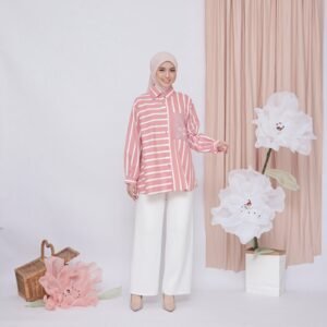 Blouse Casual Wanita Oversize ||  Stripe SB-033