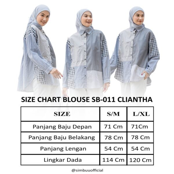 Blouse Casual Wanita Oversize || Cliantha SB-011 - Gambar 11