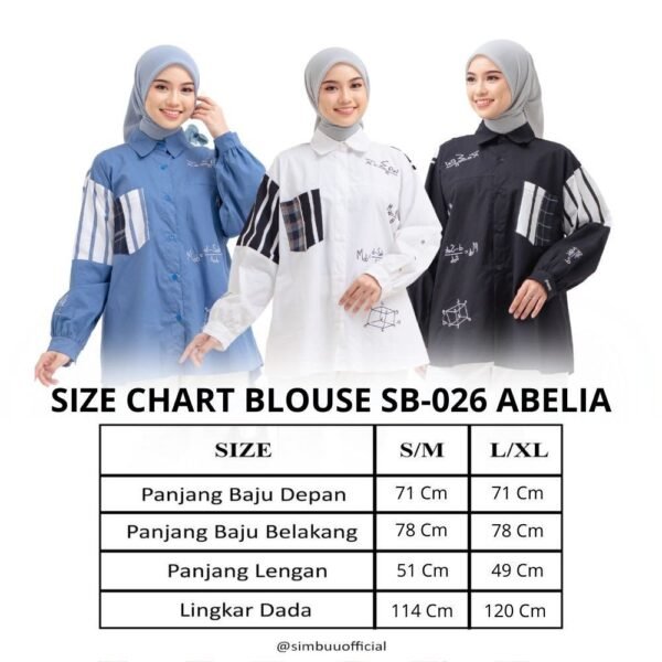 Blouse Casual Wanita Oversize || Abelia SB-026 - Gambar 7